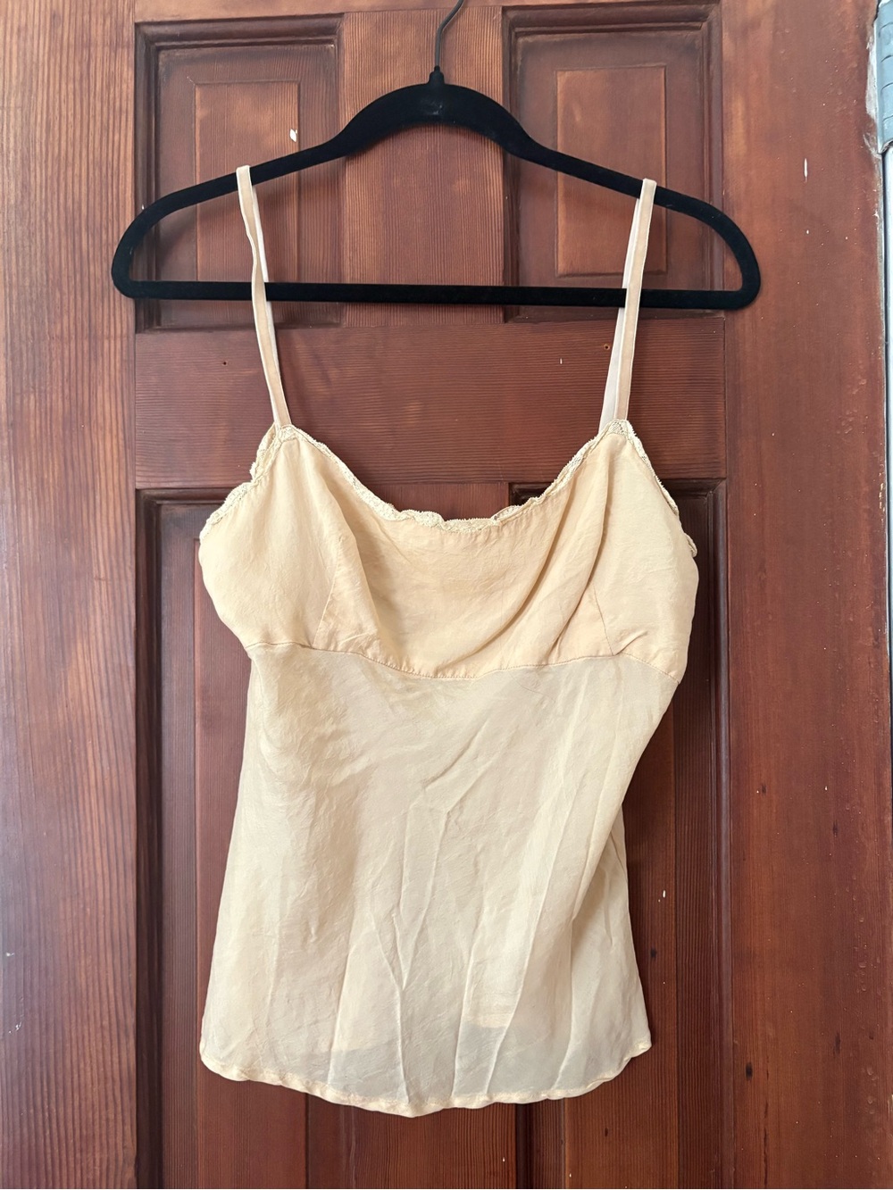 100% Silk Cream/Yellow Tank
